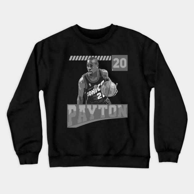 Gary Payton | 20 | Basketball Crewneck Sweatshirt by Aloenalone